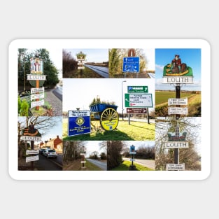 Louth, Lincolnshire, UK, Montage Sticker